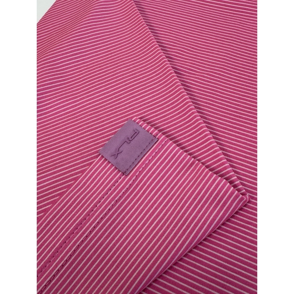 NWT RLX Ralph Lauren Pink White Striped Stretch Golf Polo Shirt Men's XL $110 - Picture 6 of 9